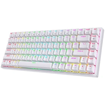 Abbildung von RK ROYAL KLUDGE RK84 Kabellose Bluetooth/2.4Ghz 75% RGB Mechanische Gaming Tastatur, DREI Modi anschließbare Tastatur mit Hot Swap fähigem Leise &amp; Linear Rotem Schalter