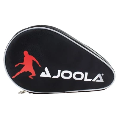 Abbildung von JOOLA 80505 Tischtennisschläger Hülle Pocket Double Tischtennishülle für 2 Wasserabweisende Tischtennistasche, Schwarz/Rot, 28 x 17 4 cm