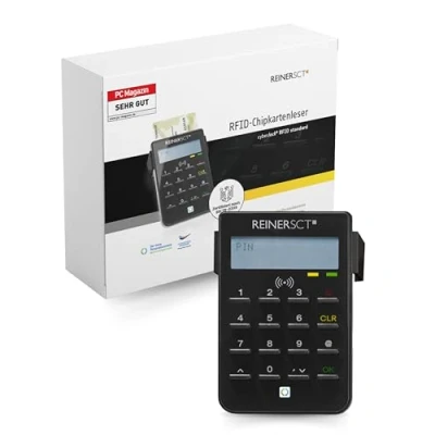 Abbildung von REINER SCT cyberJack RFID Chip Kartenlesegerät standard Generator für Online Banking (HBCI / FinTS EBICS); Elster; Personalausweis