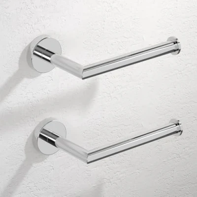 Abbildung von HITSLAM Toilettenpapierhalter, WC Edelstahl Klopapierhalter für Küche und Badzimmer Toilette Toilettenpapier (Poliert Edelstahl) 2 Stück