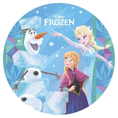 Abbildung von Dekora 114366 Disney Die Eiskönigin Tortenaufleger aus Esspapier, blau