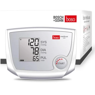 Abbildung von boso medicus uno Oberarm Blutdruckmessgerät mit Einknopfbedienung, großem Display und Arrhythmie Erkennung Inkl. Manschette (22 32cm)
