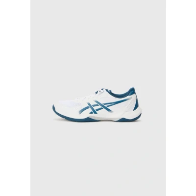 Abbildung von Asics Rocket 12 Volleyballschuh, Herren, Größe: 40, White/mako blue Hochwertiges lederimitat
