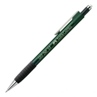 Abbildung von Faber Castell 134763 Druckbleistift GRIP, Minenstärke: 0,7 mm, Schaftfarbe: grün metallic