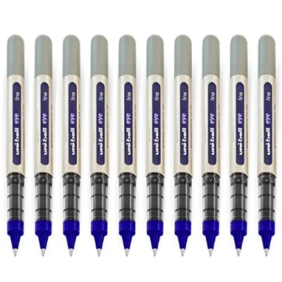 Abbildung von Uni ball Mitsubishi Pencil 10 Eye Fineliner Stifte UB 157 Tintenroller mit flüssiger Tinte blau Spitze 0,7 mm Schreiben Medium