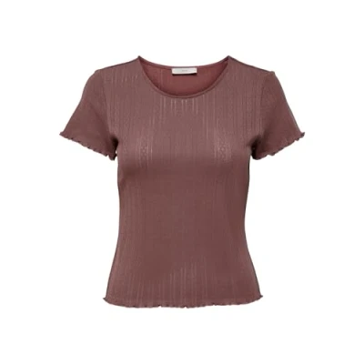 Abbildung von ONLY KURZÄRMELIGES Tshirt print, Damen, Größe: Medium, Rose brown