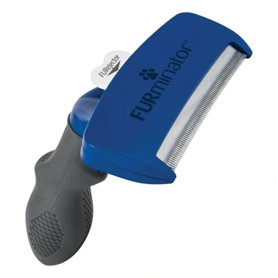 Abbildung von Furminator deShedding Tool Hund Größe L Kurzhaar Hundebürste für große Hunde zur Entfernung der Unterwolle Verbessertes Design