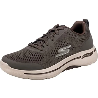 Abbildung von Skechers Herren Go Walk Arch Fit Idyllic Sneaker, Taupe Textile Synthetic Trim, 46 EU