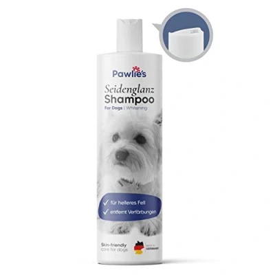Abbildung von Pawlie&#039;s Hundeshampoo Weißes Fell Aufhellende Fellpflege Bei Tränenflecken, Vergilbungen &amp; Schmutz Malteser Hund Zubehör, Pudel Shampoo, Shih Tzu, Havaneser Pomeranian