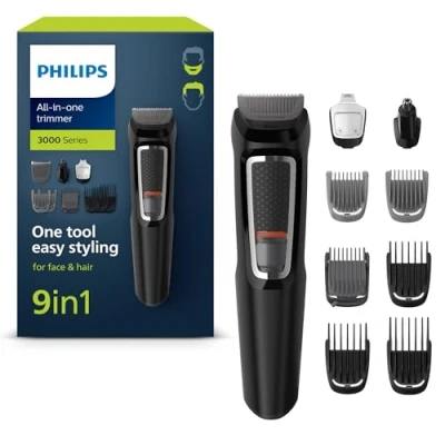 Abbildung von Philips Multigroom Series 3000 9 in 1, für Gesicht und Haare (Model MG3740/15)