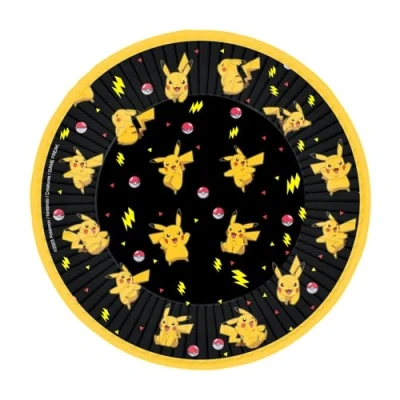 Abbildung von amscan 9917105 66 Pokémon Papp Dessertteller für Kindergeburtstag, 8 Stück