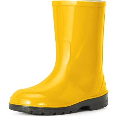 Abbildung von Ladeheid Gummistiefel Kinder Hohe wasserdichte Regenstiefel für Jungen und Mädchen LA 939 (Gelb, 23 EU)