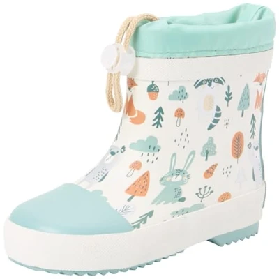 Abbildung von Playshoes Gummistiefel Halbschaft Wald Gefüttert Unisex Kinder Gummistiefel, Natur Wald, 25 EU