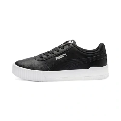 Abbildung von Puma Carina Sneaker low black/white/silver, Damen, Größe: 37, Black/white/silver Leder und lederimitat