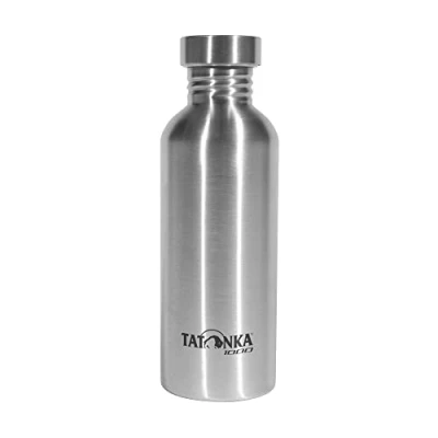 Abbildung von Tatonka Edelstahl Trinkflasche Steel Bottle Premium 1l Bruchsichere Wasserflasche mit Schraubverschluss spülmaschinenfest und BPA frei (1000ml)