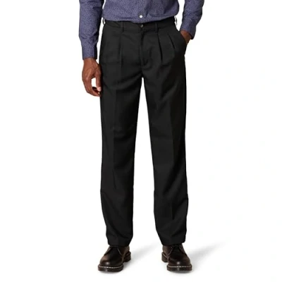 Abbildung von Amazon Essentials Herren Anzughose mit Falte und Erweiterbarem Bund, Klassisch Geschnitten, Schwarz, 32W / 30L