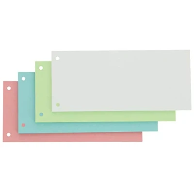 Abbildung von Oxford Trennstreifen, aus Karton, gelocht, 190 g/m², 4 Farben, 100 Stück