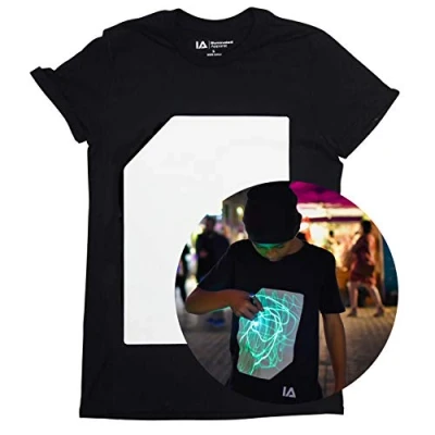 Abbildung von Illuminated Apparel Leuchtet Im Dunkeln Interaktives Leucht T Shirt (Schwarz/Grün, S)