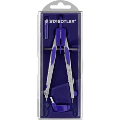 Abbildung von Staedtler 553 01 Schnellverstellzirkel mit Drucktastenmechanik und Mitteltriebsspindel