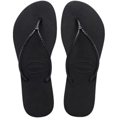 Abbildung von Havaianas Slim Tube, elegante, bequeme und stilvolle Badelatschen, Riemen im Knotendesign, Damen