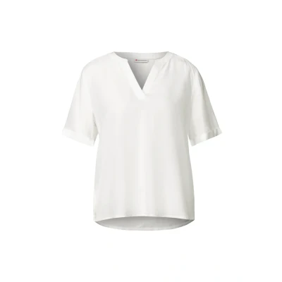 Abbildung von STREET ONE Damen A345525 Bluse in Unifarbe, Off White, 38