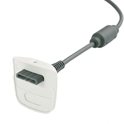 Abbildung von CABLEPELADO Ladekabel für die kabellose Fernbedienung, kompatibel mit Xbox 360, USB Ladegerät, 4800 mAh, 2.0, Kabel 1,8 m, Grau