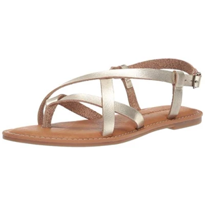 Abbildung von Amazon Essentials Damen Freizeitsandale mit Riemchen, Gold, 37 EU