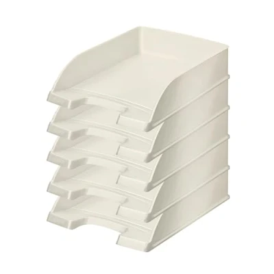 Abbildung von Leitz Briefkorb, A4, 5er Pack, Weiß, WOW Serie, 52263001