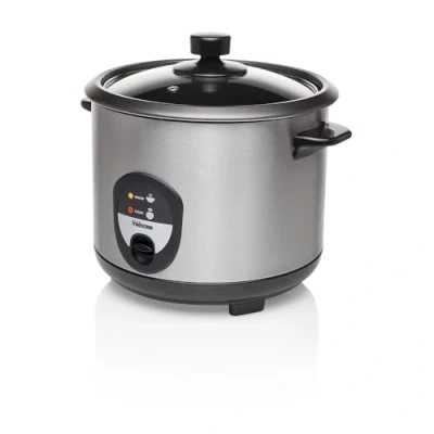 Abbildung von Tristar Reiskocher, 1,5 Liter, Reis für bis zu 10 Personen ohne Anbrennen, Mit Warmhaltefunktion, 500W, Edelstahl, RK 6127, Silver