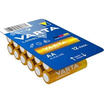 Abbildung von VARTA Batterien AA, 12 Stück, Longlife, Alkaline, 1,5V, ideal für Fernbedienungen, Wecker, Radios, Made in Germany
