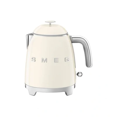 Abbildung von Smeg, Kleiner elektrischer Wasserkocher KLF05CREU 0,8 L, Edelstahlfilter, Sicherheitsabschaltung, Wasserstandsanzeige, rutschfester Boden und integrierte Kabelaufwicklung, Leistung 1400W, Creme