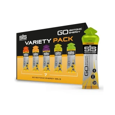 Abbildung von Science in Sport GO High Carb Isotonic Energy Gel 7 x 60ml, Vegan isotonische Formulierung mit 22g Kohlenhydrate, Guter Energielieferant, Optimale Alternative für Getränke