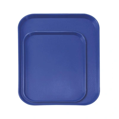 Abbildung von HENDI Serviertablett 26,5 x 34,5 2 cm eckig PP Kunststoff stapelbar grau Plastik, Gastro Tablett kaufen