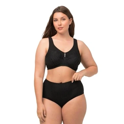Abbildung von Ulla Popken Damen Entlastungs BH, ohne Bügel, Strassanhänger, Cup C G BRA, schwarz, 110F
