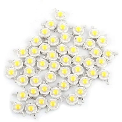 Abbildung von Zerodis 100 Stücke High Power Led Chip 1 Watt Super Helle Intensität SMD Light Emitter Komponenten Diode Lampe Perlen DIY Leuchten für Flutlicht Scheinwerfer(White 6000k)(Warmweiß)