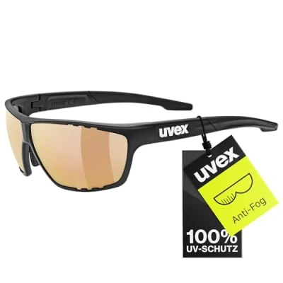 Abbildung von uvex sportstyle 706 CV V Sportbrille für Damen und Herren selbsttönend &amp; verspiegelt konstraststeigernd black matt/red one size