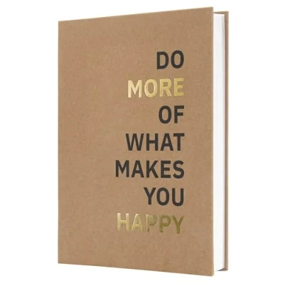 Abbildung von Sigel JN805 Notizbuch A5 liniert, stärkeres 100 g Papier, Geschenkbuch Jolie, Hardcover aus Kraftpapier, 192 Seiten, Pure Happiness, vegan, nachhaltigem Papier