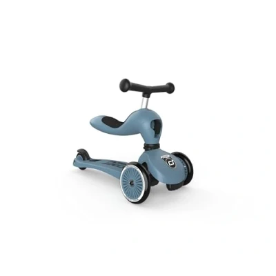 Abbildung von Scoot &amp; Ride Highwaykick 1 Scooter mit Sitz 2in1 Kickboard höhenverstellbarer und Lenker (Steel)