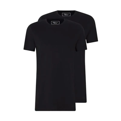 Abbildung von TOM TAILOR Denim Herren Long Fit T Shirt im Doppelpack, Black, L