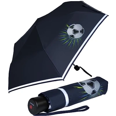 Abbildung von Knirps Kinder Taschenschirm 4Kids Goal Reflective mit Reflexborte White