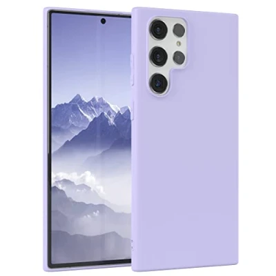 Abbildung von EAZY Case Silikonhülle für Samsung Galaxy S22 Ultra 5G Hülle Silikon Lila weich stoßfeste Handyhülle Schutzhülle mit Kameraschutz Dünn Premium Schutz Cover TPU Bumper Lavendel Violett