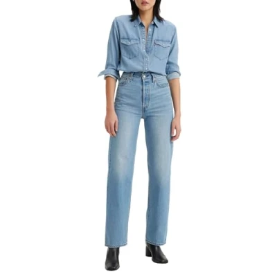 Abbildung von Levi&#039;s Damen Ribcage Straight Ankle Jeans,Light Indigo Worn In,27W / 29L