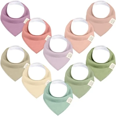 Abbildung von KeaBabies Baby Bandana Sabber Lätzchen für Mädchen Super saugfähiges aus Bio Baumwolle fürs Zahnen (Cupcake)