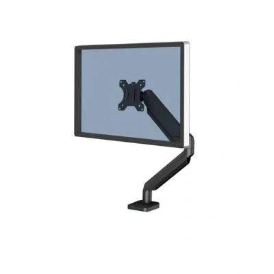 Abbildung von Fellowes Monitor Halterung für 1 Bildschirm bis 32 Zoll (81,28 cm) Platinum Series Arm mit Gasfeder, USB Ports Befestigung Klemme oder Kabeldurchlass schwarz