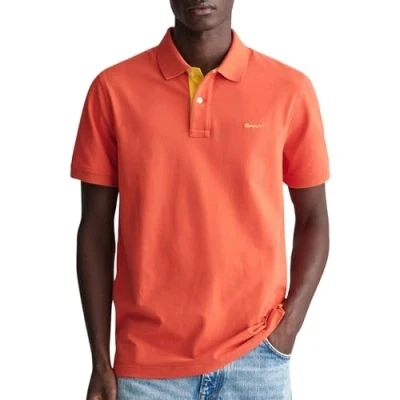 Abbildung von GANT Herren REG Contrast Pique SS Rugger, Burnt ORANGE, M
