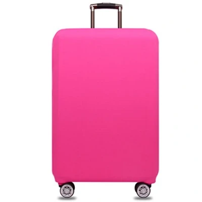 Abbildung von YianBestja Elastisch und Einfarbig Kofferhülle Koffer Abdeckung Schutzhülle Kofferschutzhülle Kofferbezug Luggage Gepäck Cover mit Band Klettverschluss (Rosa, L (25 28 Zoll))