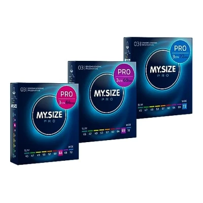 Abbildung von MY.SIZE PRO Kondomset Größe 6,7,8 64,69,72mm, 3x3 Stück Die neue Generation Kondome