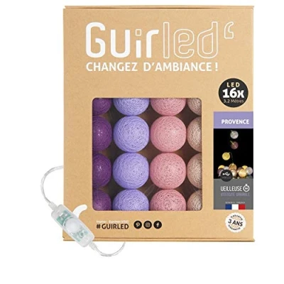 Abbildung von GuirLED LED Baumwollkugeln Lichterkette USB Baby Nachtlicht 2h Dual 2A Netzteil enthalten 3 Intensitäten 16 Kugeln 1.6m Herkunft