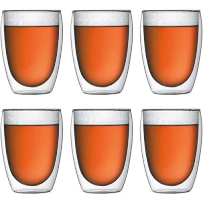 Abbildung von Bodum 4559 10 12 pavina 6 teiliges Gläser Set (Doppelwandig, isoliert, 0,35 liters) transparent