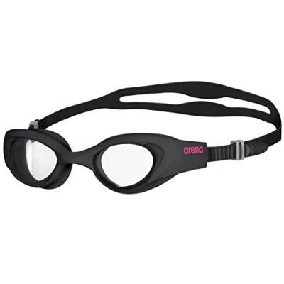 Abbildung von arena The One Damenschwimmbrille, Schwimmbrille mit Großen Gläsern, Antibeschlag Behandlung und UV Schutz, Selbstjustierender Nasensteg, Orbit Proof Dichtungen